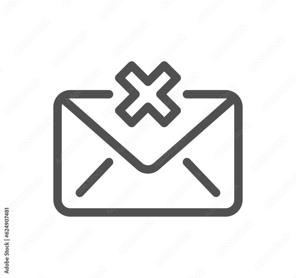 Poster mail related icon outline and linear vector.
