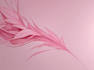 Pluma rosa con fondo rosa 
