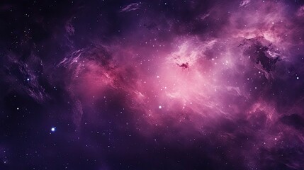 Naklejka premium Purple galaxy outer space scene