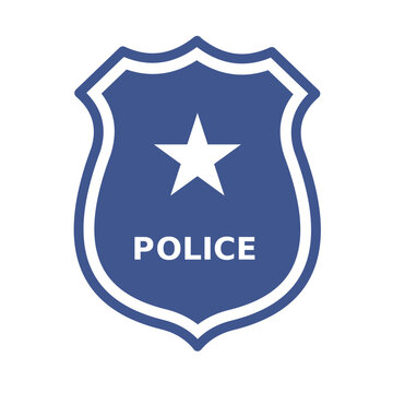police badge - vector icon