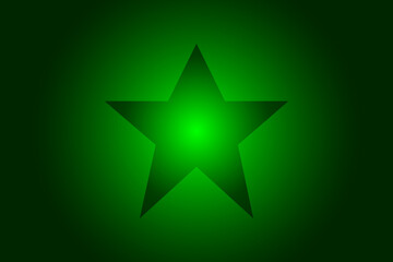 green star on green background