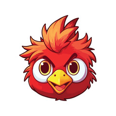 angry bird head mascot vector
