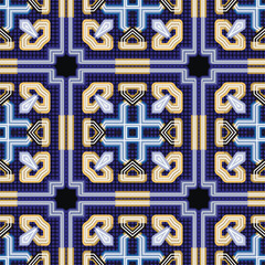 Geometric celtic tribal ethnic style square frames borders seamless pattern. Ornamental vector structured background. Repeat patterned backdrop. Beautiful abstract geometrical modern ornaments.