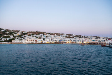 View of the city of Mykonos, Greece