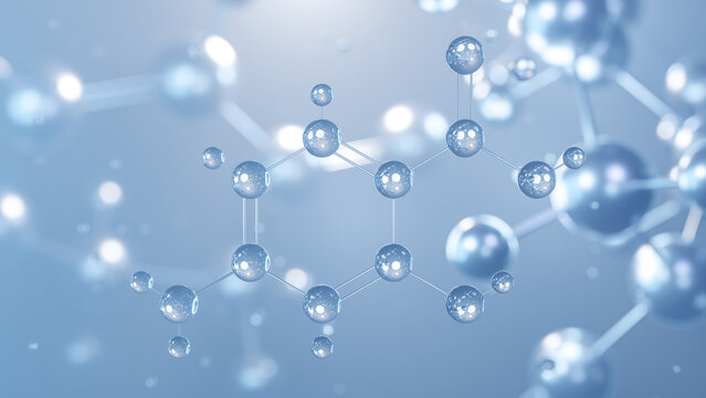 4-aminosalicylic acid molecular structure 3d, flat model, antituberculosis agents, structural chemical formula view from a microscope