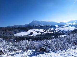 view of the mountain CHoč in winter