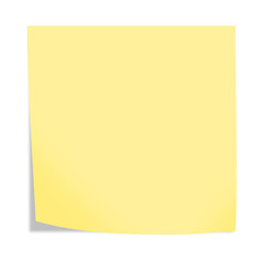Blank post note with copy space and clipping path 3d illustration