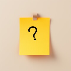 question mark on adhesive note paper