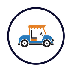 Golf cart, Golf, Buggy car, Game golf cart icon