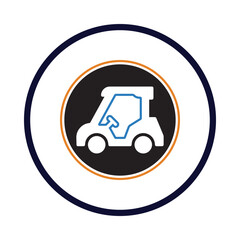 Golf cart, Golf, Buggy car, Game golf cart icon