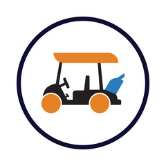 Golf cart, Golf, Buggy car, Game golf cart icon
