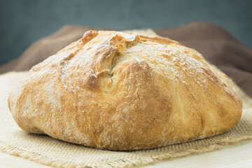 Freshly baked bread on the table