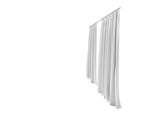 Curtains isolated on transparent background. 3d rendering - illustration