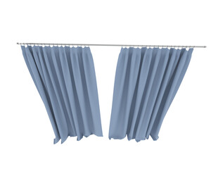 Curtains isolated on transparent background. 3d rendering - illustration