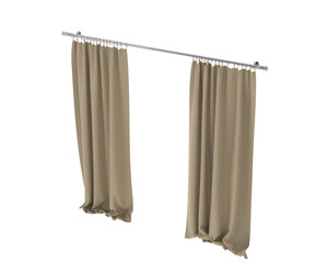 Curtains isolated on transparent background. 3d rendering - illustration