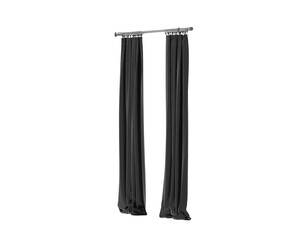 Curtains isolated on transparent background. 3d rendering - illustration