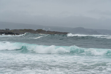 Rough seascape along the Hamningberg road, Varanger, Norway