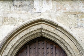 stone arch over church door