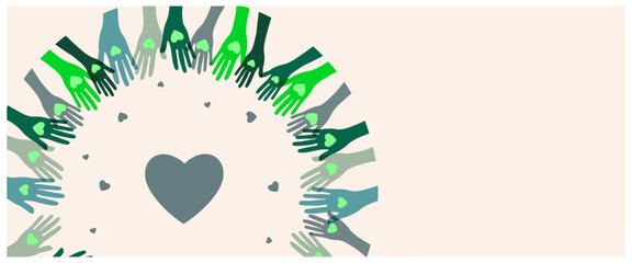 Charity, giving and donation poster template	