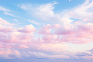 Obraz premium Pastel Cloud Serenity, Transparent background. generative AI