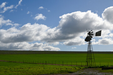 windmill in a field