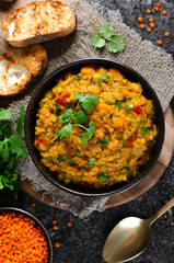 Red Lentils Indian Curry Dal, Lentil Dhal, Tasty Meal