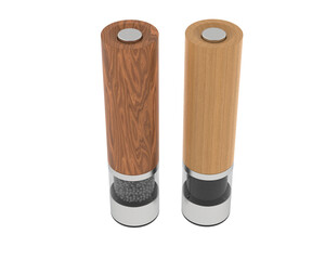 Salt grinder isolated on transparent background. 3d rendering - illustration