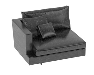 Sofa isolated on transparent background. 3d rendering - illustration