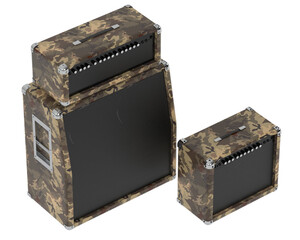 Speakers isolated on transparent background. 3d rendering - illustration