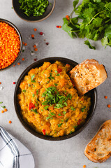 Red Lentils Indian Curry Dal, Lentil Dhal, Tasty Meal