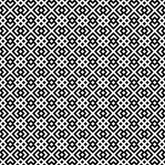 Seamless Chinese window tracery pattern. Repeated stylized black rhombuses on white background. Symmetric geometric abstract wallpaper. Trellis motif. Digital paper, textile print. Vector illustration