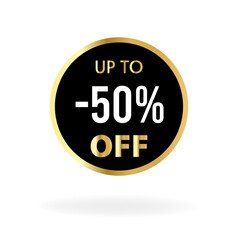 100 discount, Sale label, UP to -50% off label