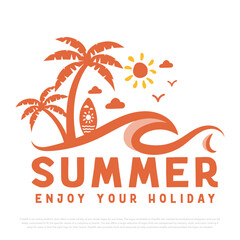 Naklejka premium Summer Logo Design