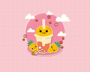 bebida y fruta tierno