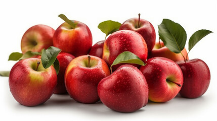 red apples isolated on white