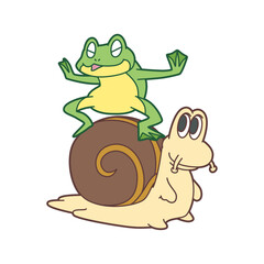 カエルとカタツムリ カラー