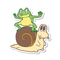 カエルとカタツムリ ラベル