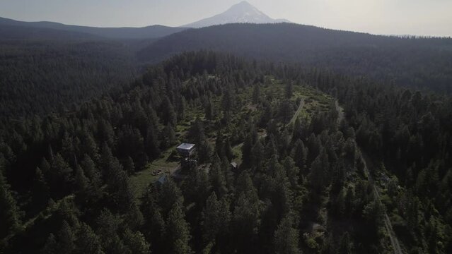 Firewatch Tower Near a Mountain