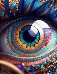 eye, iris, eyeball, human, pupil, vision, look, design, illustration, see, macro, blue, circle, vector, pattern, art, closeup, light, sight, anatomy, fractal, retina, symbol, color, optic, decoration,