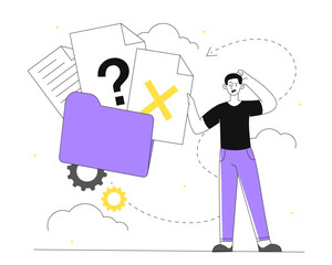 Man with no data line concept