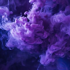 Obraz premium Purple Liquid smoke on backdrop. Generative AI