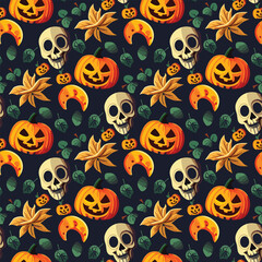 Halloween seamless pattern background vector