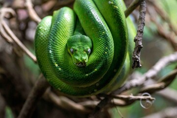 Green Tree Python (Morelia viridis)