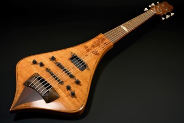 a contrabass balalaika, triangular shape, created with generative ai