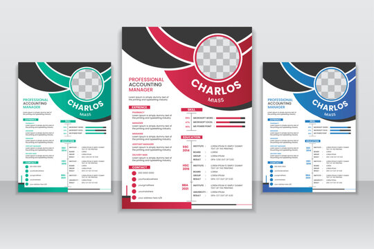 Modern Cv Template For Curriculum Free Vector