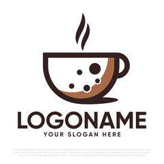 Galaxy Coffee Cup Logo Design