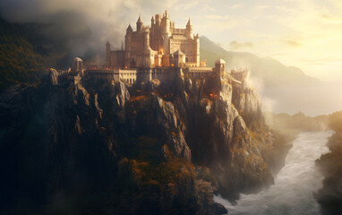 Huge Castle on the High Cliff