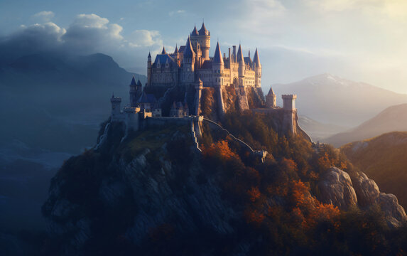 Huge Castle on the High Cliff