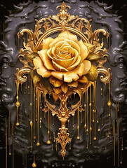 Rococo Gold Rose
