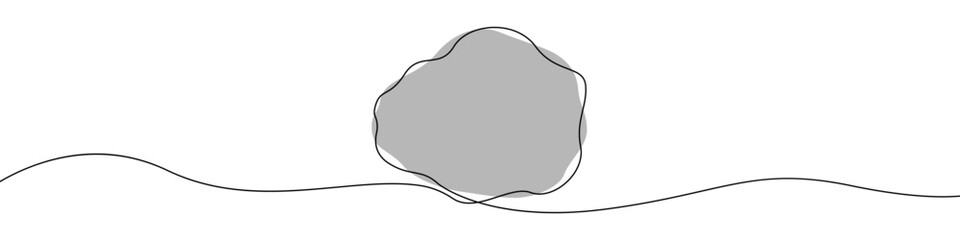 A gray spot icon line continuous drawing vector. One line A gray spot icon vector background. Gray stain grunge style icon. Continuous outline of a Blank gray template stain icon.